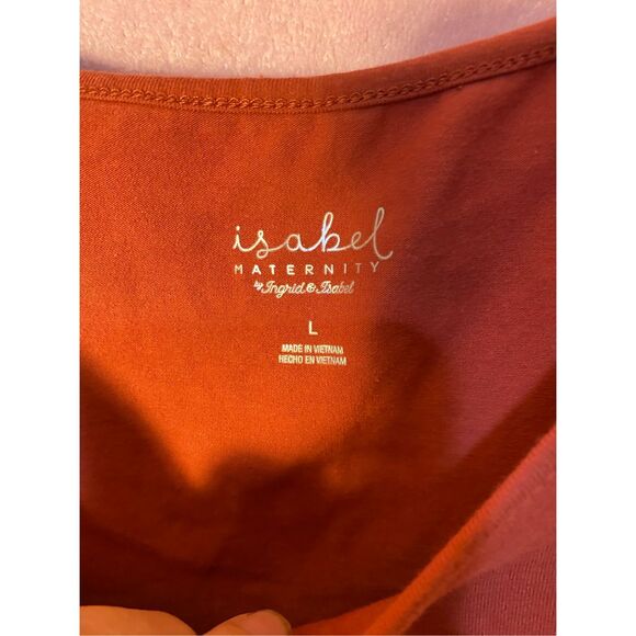 Isabel maternity women’s burnt orange saw T-shirt dress size large - Picture 4 of 4